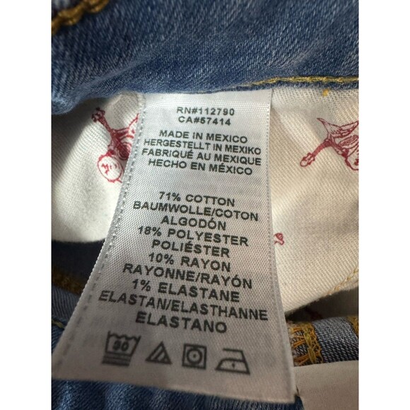 True Religion Jennie Curvy Skinny Jeans 25 Light Wash Y2K Low Rise 8" GUC - Picture 6 of 6